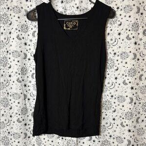 Cupio Black Fitted Sleeveless Tank Top